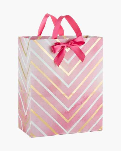 LILLY PULITZER Small Size Paper Shopping Gift Bags w/ Pink Ribbon Handles 