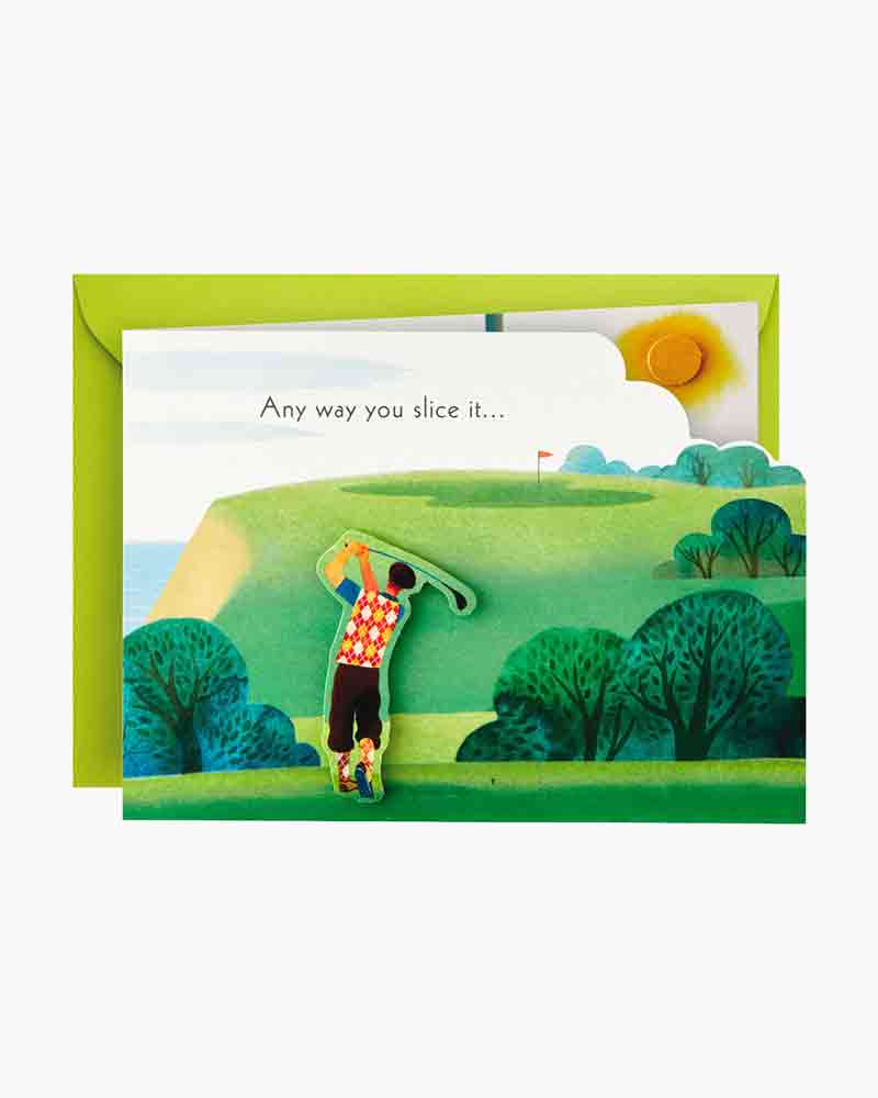 Hallmark Paper Wonder Pop Up Birthday Card Golf 