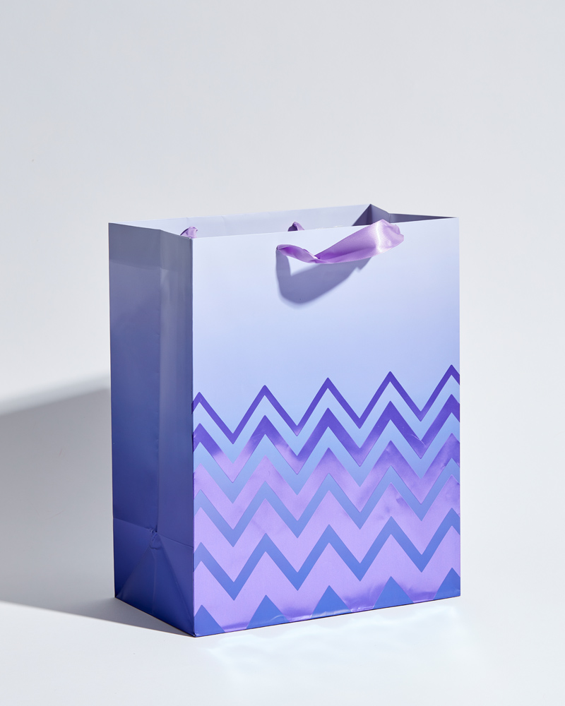 Hallmark Lavender and Purple Zig Zag Large Gift Bag