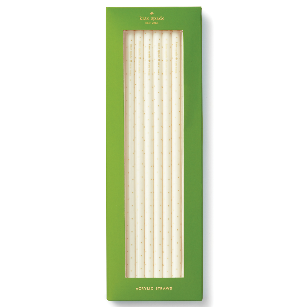 kate spade new york Gold Dot Straw Set | The Paper Store