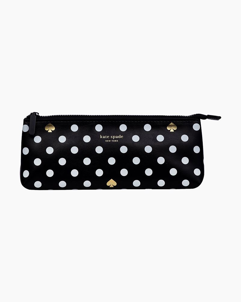 kate spade new york Black Polka Dot Pencil Case with Supplies | The Paper  Store