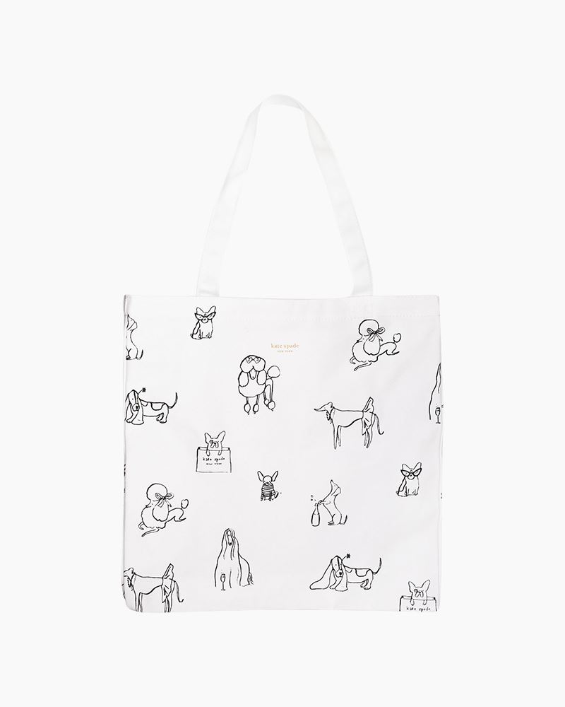 kate spade new york Dog Party Canvas Book Tote | The Paper Store