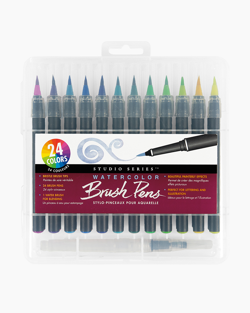 Watercolor Brush Pens, Ohuhu 24 Colors Water Color Painting Markers W/A  Water C