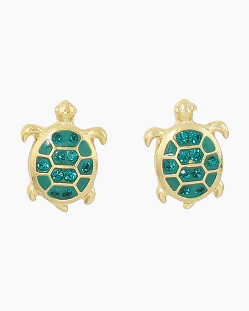 Turtle sunset stone earrings turtle earrings