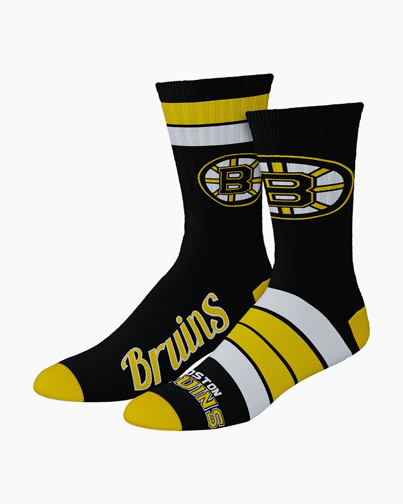 for Bare Feet Boston Bruins Duo Crew Socks (Pack of 2)