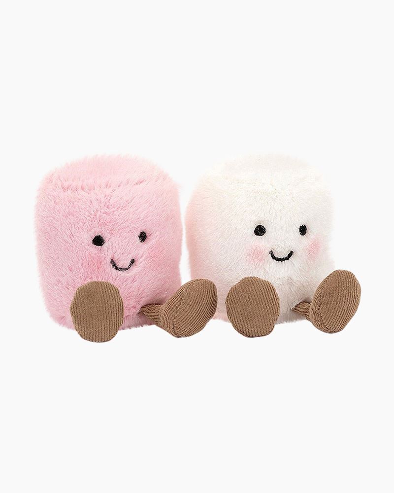 Amuseable Pink and White Marshmallow Plush Toys