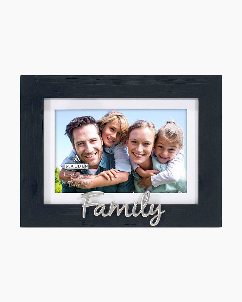 Malden Family Frame with Mat Black