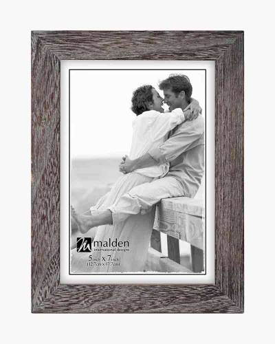 Gray Malden International Designs Sun Washed Woods Gray Distressed With Inner Frame Border Picture Frame 5x7 