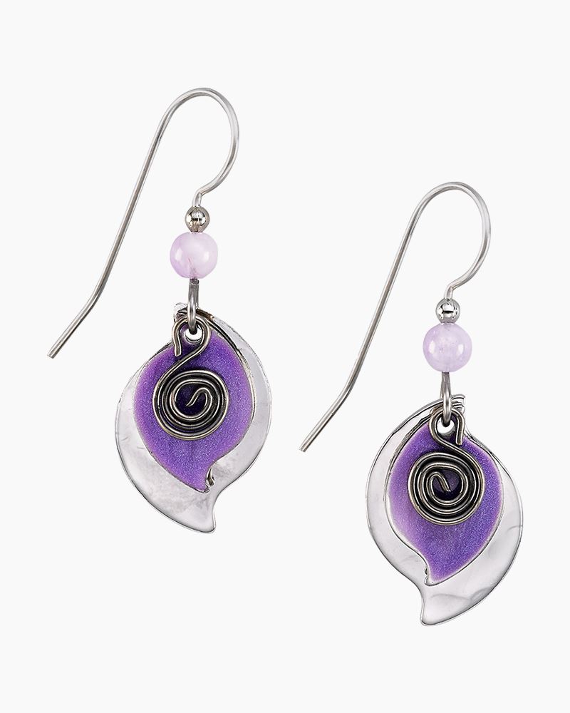 Iconic Pillars earrings in silver with purple glass – Adorn Jewelry and  Accessories