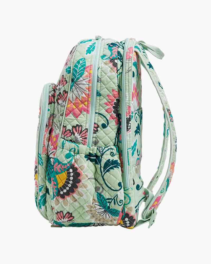 Vera Bradley Iconic Campus Backpack in Mint Flowers | The ...