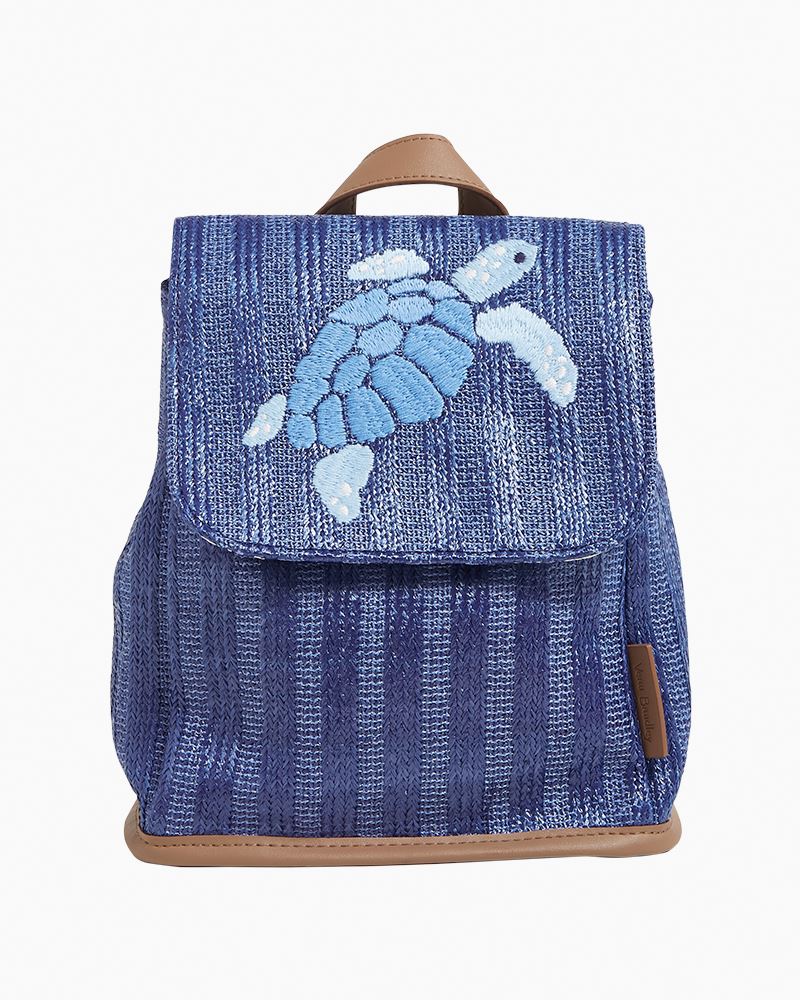 Personalized Drawstring Childrens Backpack Sea Turtle Love 
