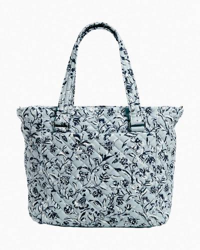 Vera Bradley Women's Cotton Multi-Strap Shoulder Bag Perennials Gray