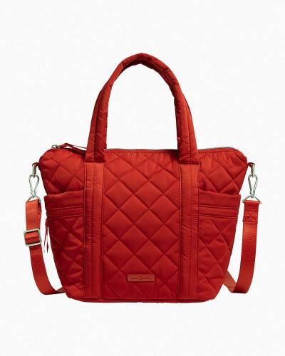 Quilted Cloud Tote In Cardinal Red