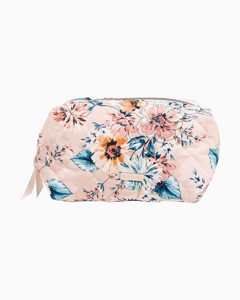 Vera Bradley Medium Cosmetic Bag in Peach Blossom Bouquet