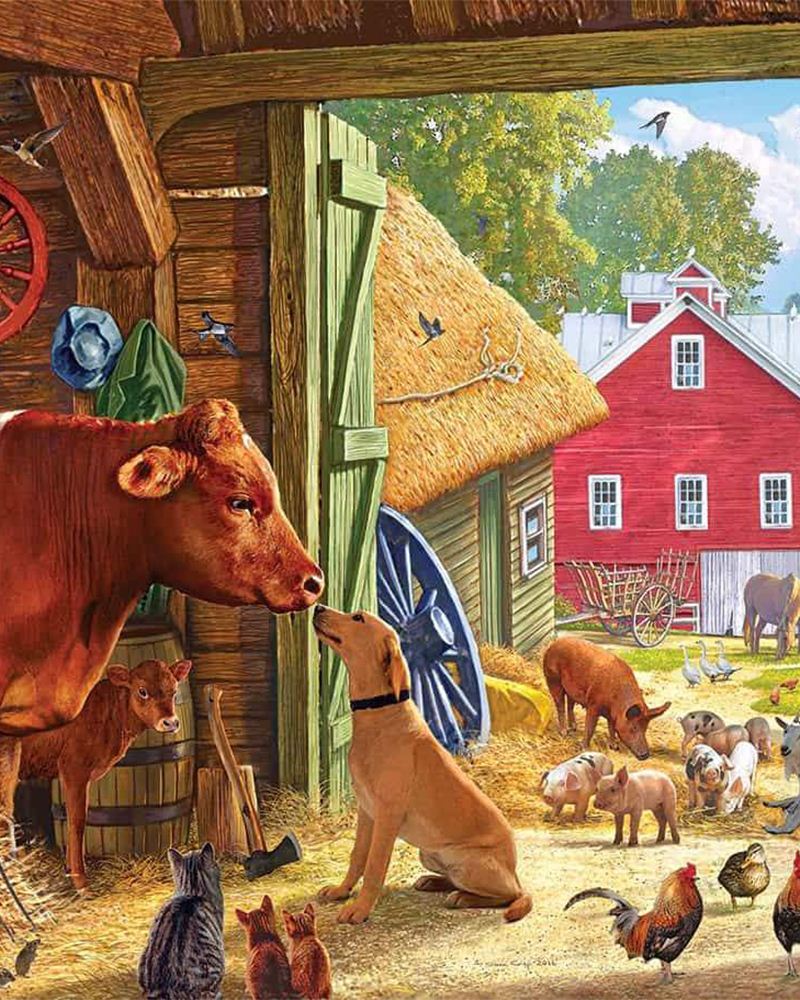 He lives on the farm. Животные на ферме. Скотный двор в деревне. Домашние животные на ферме. Ферма картина.
