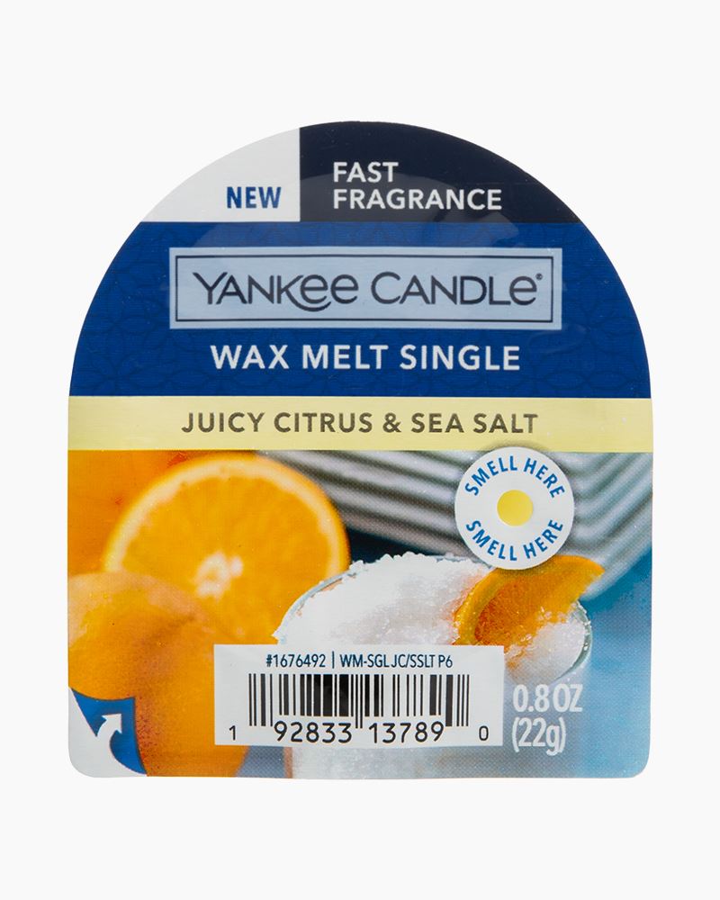 Yankee Candle Six (6) Tarts Juicy Citrus & Sea Salt Wax Melts NEW!  Grapefruit