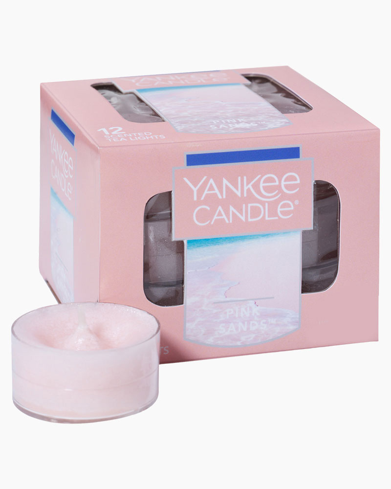 Yankee Candle Tea Light Candles, Pink Sands Scented - 12 pack, 0.35 oz tealights