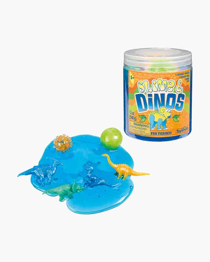 6 Pack Slime Complete Gift Set Party Bundle with Exclusive Mattys Toy Stop Storage Bag Toysmith Dinosaur Putty Fossil Discovery 