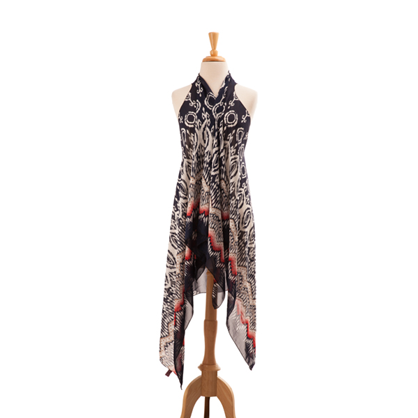 Gena Accessories Red and Taupe Vest | The Paper Store