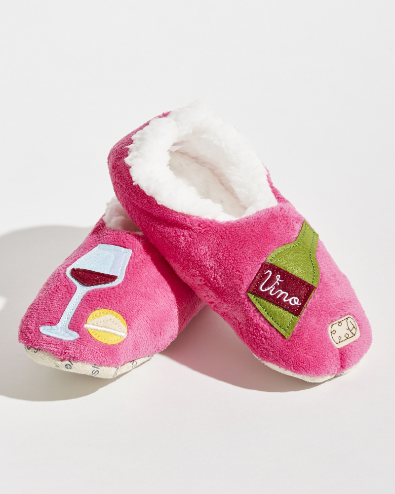 snoozies wine slippers