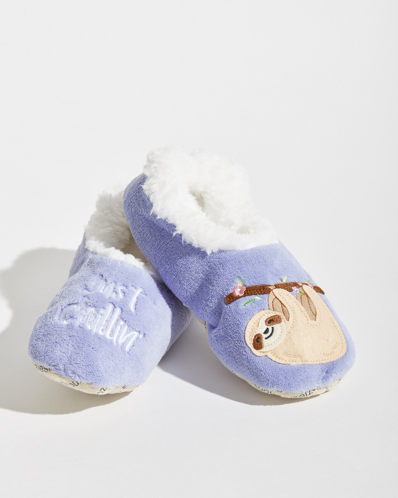 Snoozies Pairables Womens Slippers Sloth/Just Chillin House Slippers 