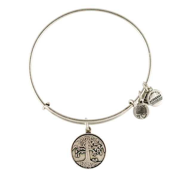 Set of 2 Alex and Ani Art Infusion Tree of Life Charm Expandable Wire Bracelet 