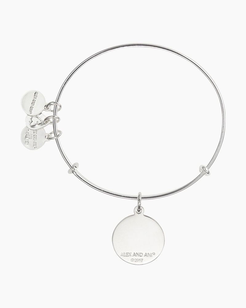ALEX AND ANI Just Breathe Expandable Wire Charm Bangle in Shiny Silver ...