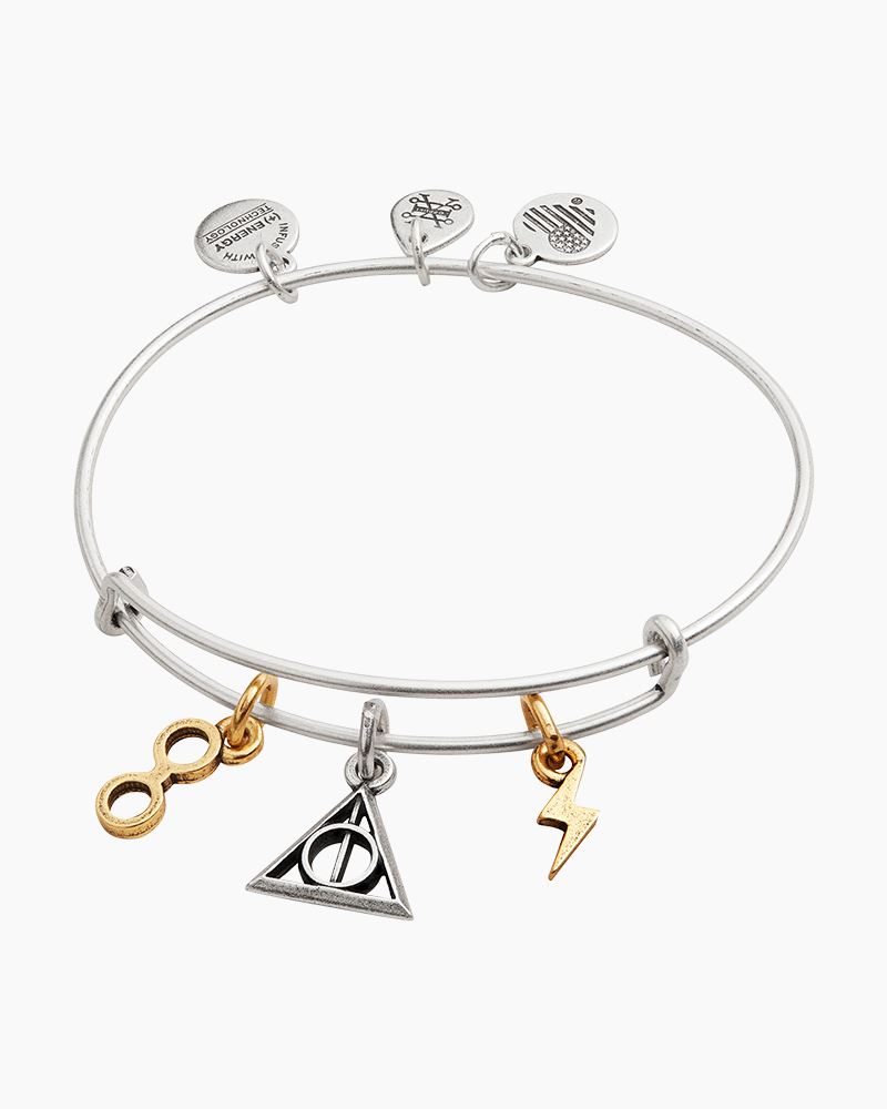 HARRY POTTER DEATHLY HALLOWS Multi Charm Bangle in Two Tone