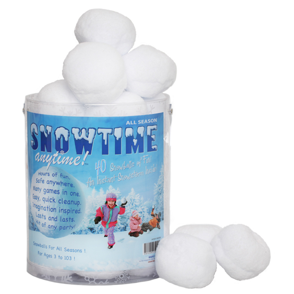 Snowtime Anytime Indoor Snowball Fight Set (40-pack)