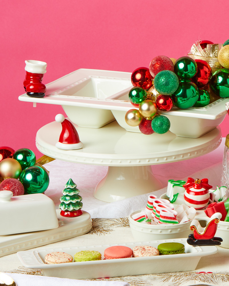 Nora Fleming mini Santa Hat Platter Ornament | The Paper Store