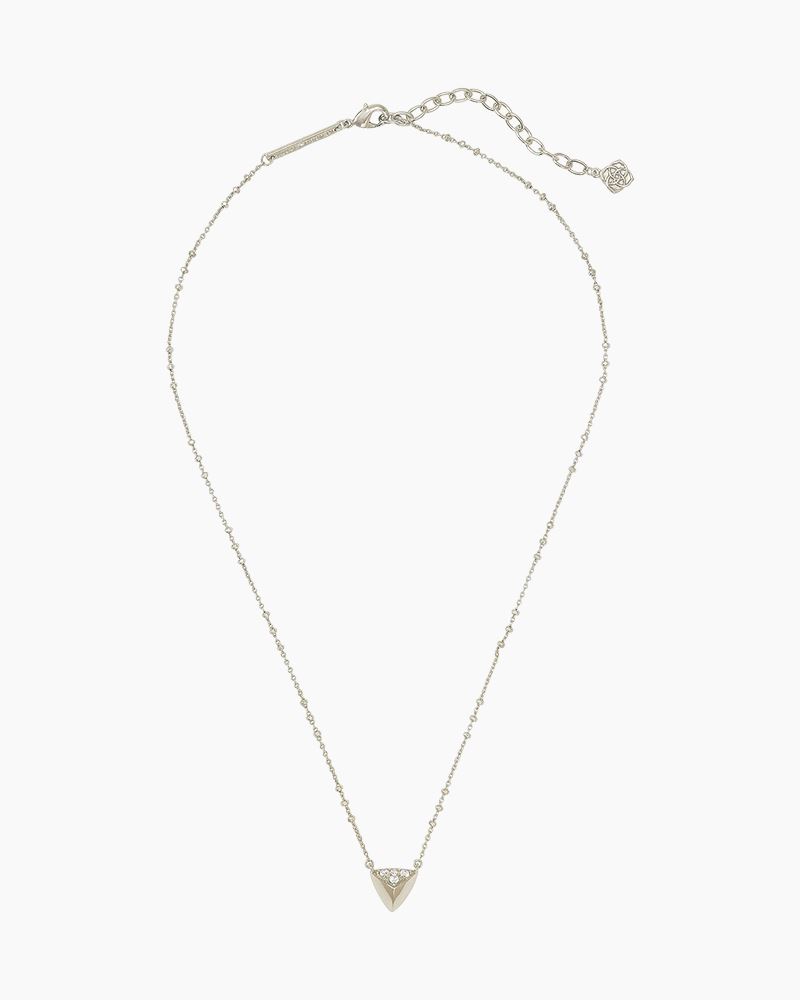 Kendra Scott Perry Pendant Necklace in Silver | The Paper Store