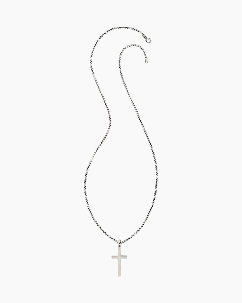Kendra Scott: Cross Gold Pendant Necklace - White Kyocera Opal | Makk  Fashions