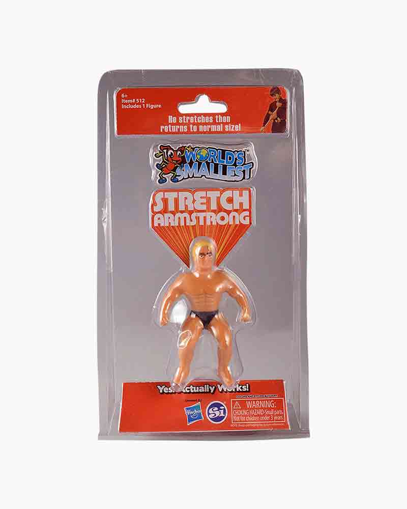 Worlds Smallest STRETCH ARMSTRONG Action Figure Toy Miniature Doll 70's Mini NEW 