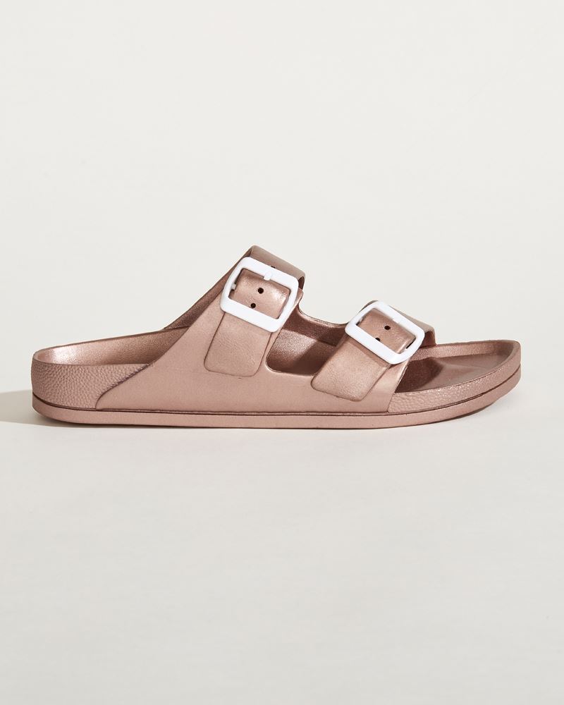Mia Rose Gold Slip-On Sandals | The 