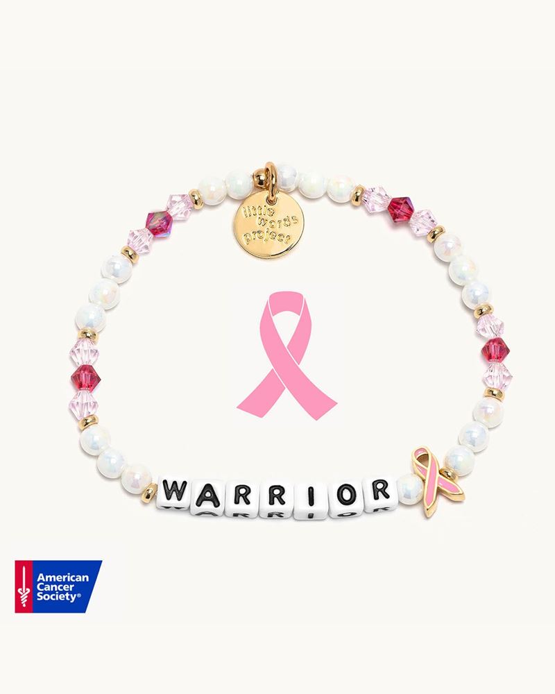 Breast Cancer Initial Letter Bracelet