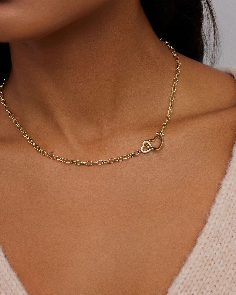 LABEL | Gorjana Venice Necklace | Heart pendant necklace, Necklace, Heart  pendant