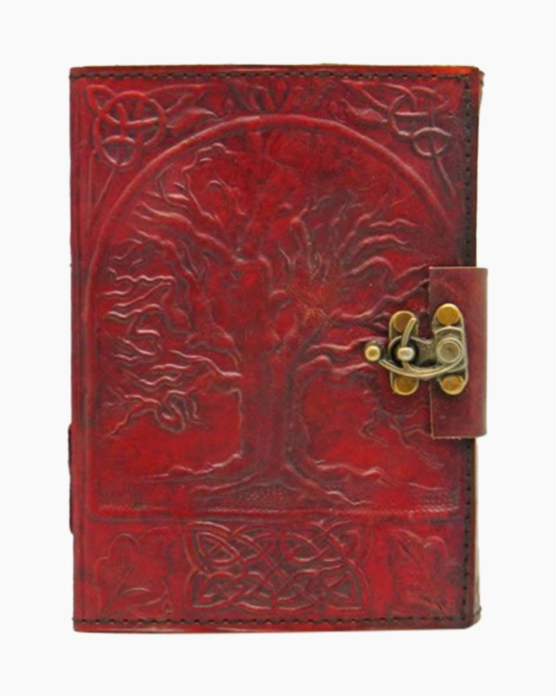 Large Tree Of Life Leather Journal Bound To Write In Embosses Journals Fantasy 