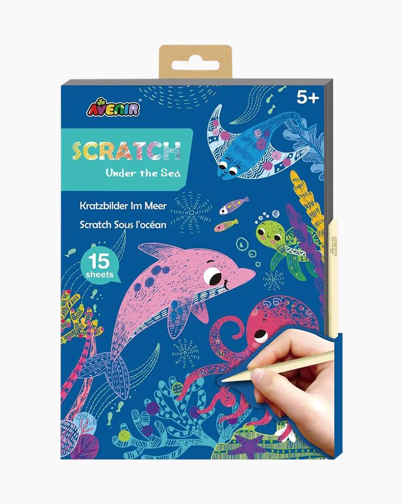 Sealife Scratch Art Pictures (Pack of 8) Craft Kits Scratch Art