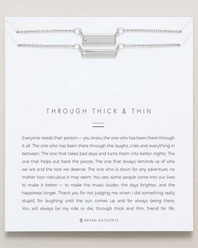 Amazon.com: Ankiyabe Through Thick and Thin Necklace Sisters Best Friend  Friendship Gift Couples Necklace Bridesmaid Tribe BFF Gift (Black and  Silver) : Clothing, Shoes & Jewelry