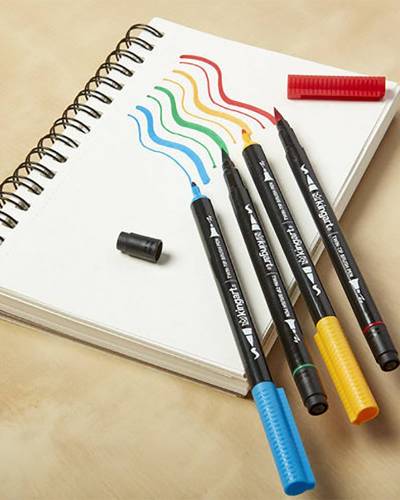 KINGART Twin-Tip Brush Pen Art Markers (Set of 24)
