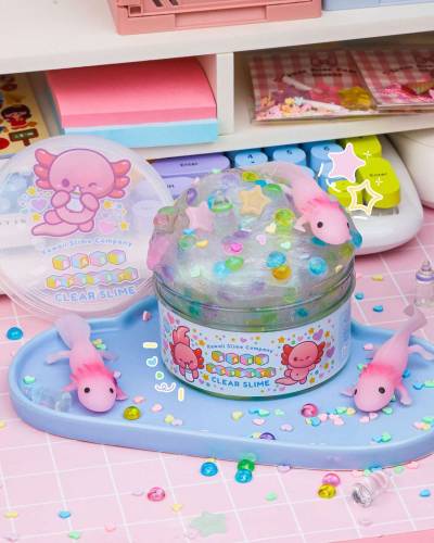 Kawaii Slime Company Baby Axolotl Clear Slime