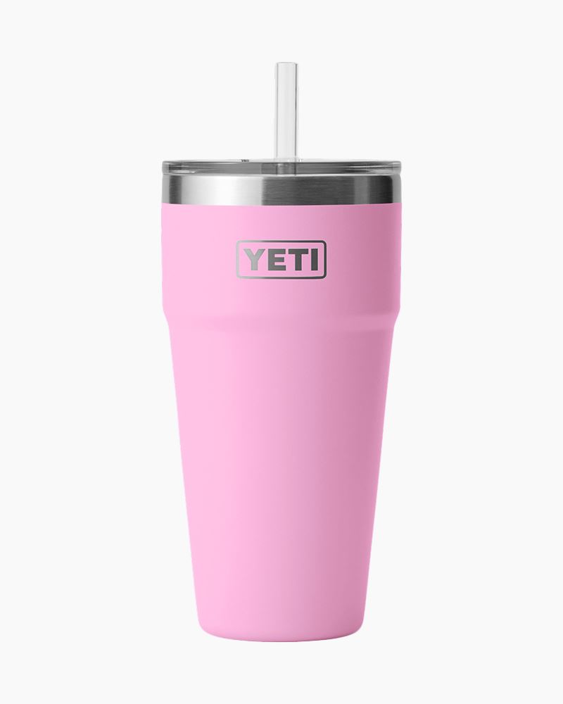 Yeti Rambler 26 oz Stackable Cup with Straw Lid - Power Pink