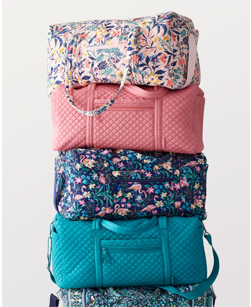 Vera Bradley Large Traveler Duffel Bag in Perfectly Plaid Pattern – Pink  Lemon Standard